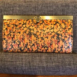 Patricia Nash Italian leather Cauchy frame wallet - floral pattern